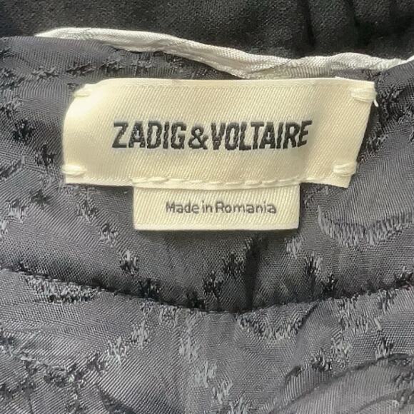 Zadig & Voltaire Black Poemo Band Red Track Stripe Trouser Pants 36 S - Picture 9 of 12